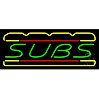 Sign Store N100 0770 outdoor Subs Logo Outdoor Neon Sign, 32 x 13 x 3. 5 inch