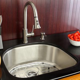 Undermount Stainless Steel 23.5 inch Single Bowl Kitchen Sink and