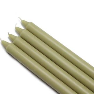 Zest Candle 10 in. Sage Green Straight Taper Candles (12 Set) CEZ 100