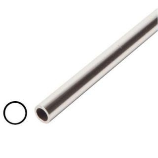 Alexandria Moulding 1/2 in. x 1/2 in. x 96 in. Metal Mira Lustre Round Tube Moulding AT013 AM096C03