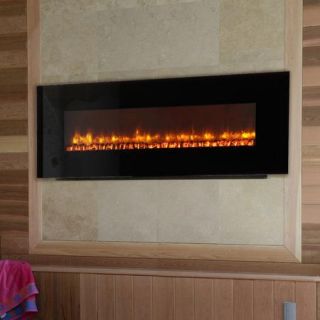 Dynasty Contemporary Electric Fireplace LED Wall Mount   70 in.