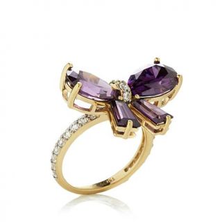 Jean Dousset 7.42ct Absolute™ and Created Amethyst "Bow" Sterling Silver    7817864