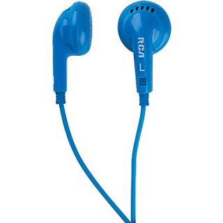 RCA HP156 Stereo Earbuds, Blue