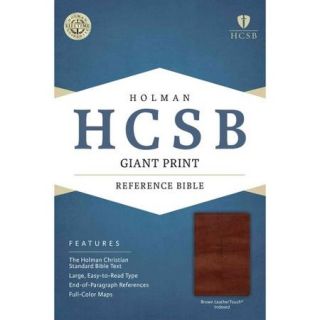 Holy Bible: Holman Christian Standard, Brown, LeatherTouch, Giant Print Reference