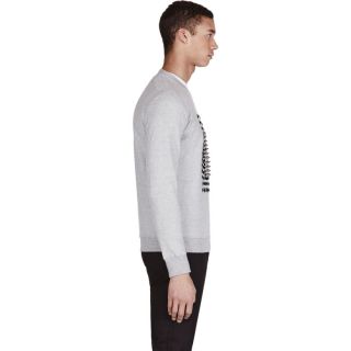 Markus Lupfer Grey Studded Crewneck Sweatshirt