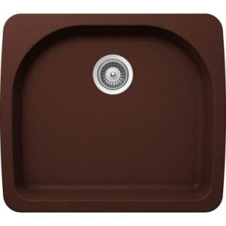 SCHOCK VALLEY CRISTALITE Topmount Granite Composite 25 in. 0 Hole Single Bowl Kitchen Sink in Copper VALN100T009