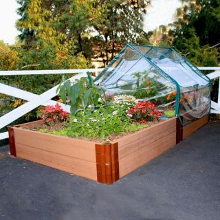 Scenery Solutions 96 in W x L x 12 in H Brown Composite Raised Garden Bed
