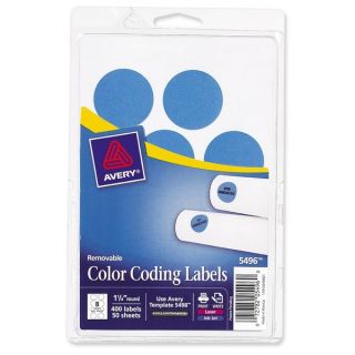 Light Blue Avery Print or Write Removable Color coding   13610978