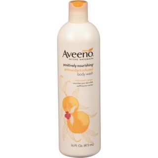 Aveeno White Peach + Ginger Positively Nourishing Body Antioxidant Infused Body Wash, 16 fl oz