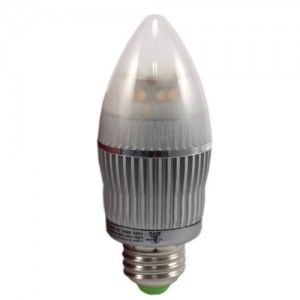 Light Efficient Design LED 1507 Candelabra LED Bulb, Medium, 120V (25W Equiv.)   2700K   180 Lm.   80 CRI   Torpedo Tip   Frosted