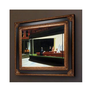Night Hawks, 1942 by Hopper Framed Painting by La Pastiche