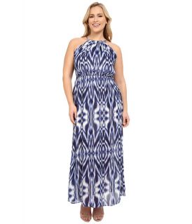 Christin Michaels Plus Size Maya Maxi Dress Blue