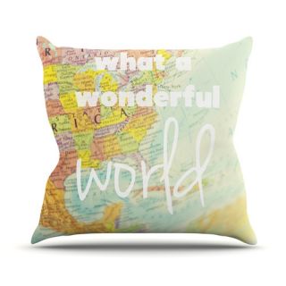 KESS InHouse What A Wonderful World Throw Pillow