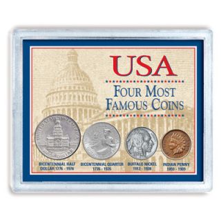 American Coin Treasure USA Four Most Famous Coin Display Case