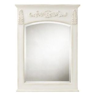 Home Decorators Collection Chelsea 32 in. H x 22 in. W Wall Mirror in Antique White 1590410410