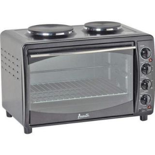 Avanti MKB42B Mini Kitchen Black Electric Oven/Convection Toaster with 2 Burners