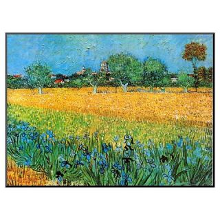 Art View of Arles with Irises by Vincent van Gogh   Mounted Print