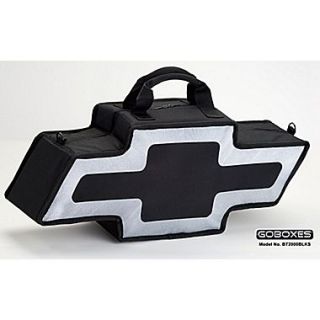 Go Boxes Bowtie Shaped Canvas Bag; Black with a Silver Border