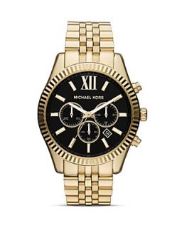 Michael Kors Men's Gold Tone Lexington Chronograph Watch, 45mm