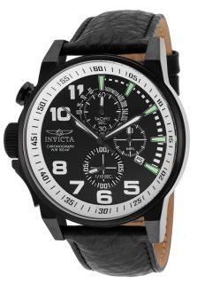 Men's I Force Chronograph Black Genuine Leather and Dial