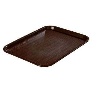 Carlisle 12 in. x 16 in. Polypropylene Serving/Food Court Tray in Chocolate Brown (Case of 24) CT121669