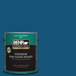BEHR Premium Plus 1 gal. #S H 560 Royal Breeze Semi Gloss Enamel Exterior Paint 534001
