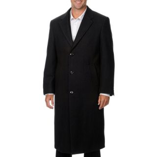 Cianni Cellini Mens Harvard Charcoal Wool Blend Long Top Coat