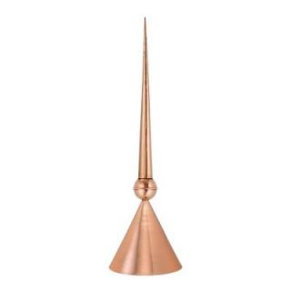 Good Directions 28 in. Gawain Finial with Round Finial Cap in Polished Copper 707 S20