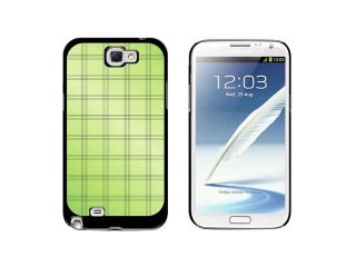 Mad for Plaid Green   Snap On Hard Protective Case for Samsung Galaxy Note II 2   Black