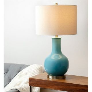 Abbyson Living Maybury Ceramic Table Lamp in French Blue   LMP N30690 BLU