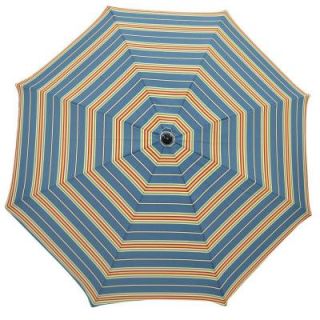 Plantation Patterns 7 1/2 ft. Patio Umbrella in Ocean Stripe 9714 01223100
