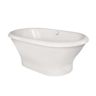 Hydro Systems Harrisburg 5.8 ft. Back Drain Freestanding Bathtub without Towel Bar in White HAR7040NOW