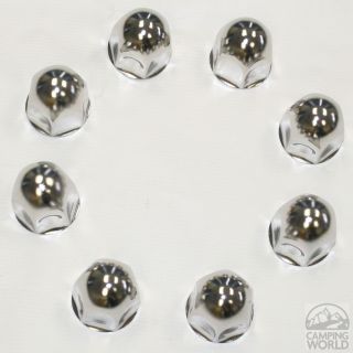 Lug Nut Covers Stainless Steel GM/Chevy 1, 8pk   Wheel Masters 8010   Wheel Covers