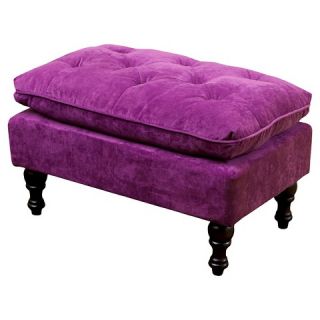 Jeremy Purple Tufted Fabric Ottoman   Purple   Christopher Knight Home