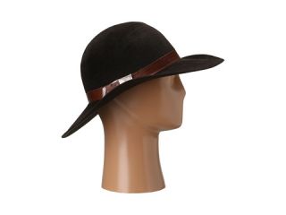 hat attack velour felt round crown floppy w leather metallic band trim