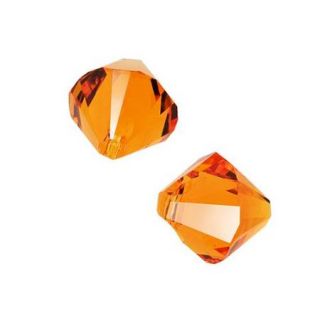 Swarovski Crystal, #6328 Bicone Beads 8mm, 8 Pieces, Tangerine