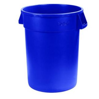 Carlisle Bronco 44 Gal. Blue Round Trash Can (3 Pack) 34104414