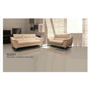 OLIVER SOFA SET LEATHER IN TAUPE COLOR   17611257  