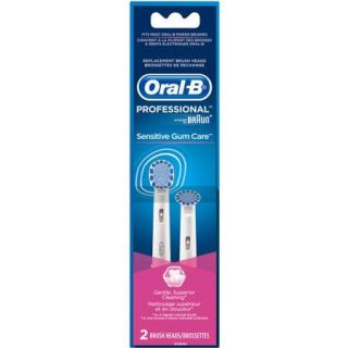 Oral B Sensitive Gum Care Replacement Electric Toothbrush Heads, 2 count