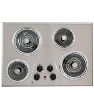 GE 30 in. Coil Electric Cooktop in Stainless Steel with 4 Elements JP328SKSS