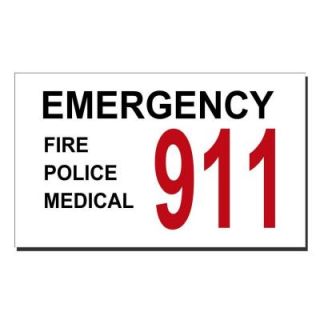 Lynch Sign 10 in. x 6 in. Decal 911 Emergency Fire Police Medical 911.0