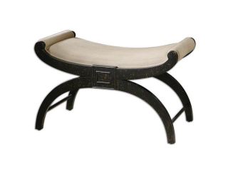 Uttermost Corona Collection Solid Wood Bench   Black