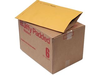 Sealed Air 49281 Jiffy Padded Mailer, Side Seam, #6, 12 1/2 x 19, Golden Brown, 50/Carton