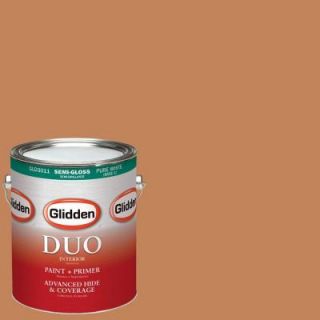 Glidden DUO 1 gal. #HDGO47D Bright Copper Coin Semi Gloss Latex Interior Paint with Primer HDGO47D 01S