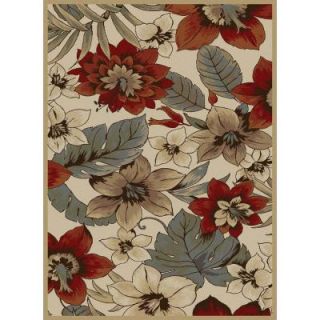 Tayse Rugs Impressions Ivory 5 ft. 3 in. x 7 ft. 3 in. Transitional Area Rug 7782  Ivory  5x8