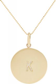 Jennifer Meyer Oversize Diamond & Gold Initial K Pendant Necklace