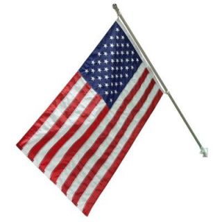 Seasonal Designs 3 ft. x 5 ft. Nylon US Flag with 6 ft. Aluminum Pole and Nylon Bracket US750