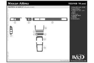 1995, 1996, 1997 Nissan Altima Wood Dash Kits   B&I WD016B DCF   B&I Dash Kits
