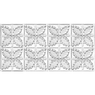 Shanko 2 ft. x 4 ft. Nail up/Direct Application Tin Ceiling Tile in Brite Chrome (24 sq. ft. / case) CH335 4 c